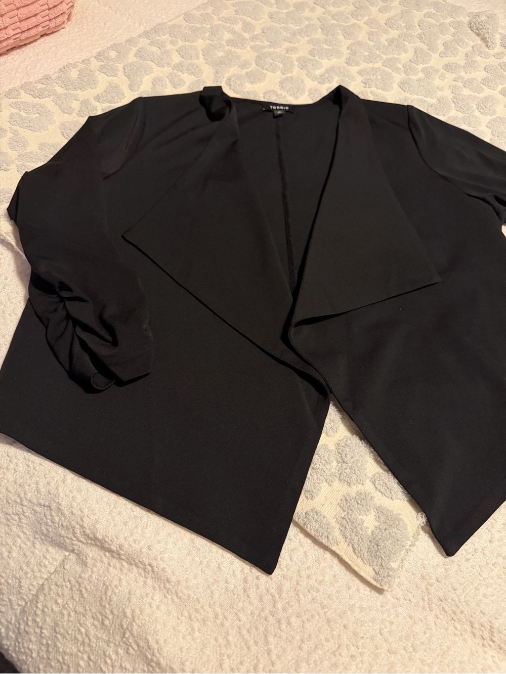 torrid Black Open-Front Draped Blazer